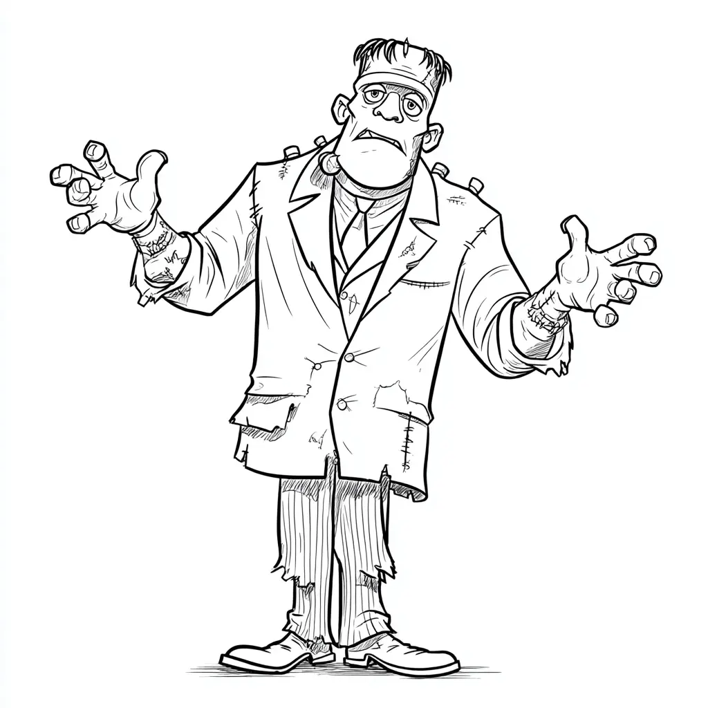 Dibujos de Halloween para colorear | FRANKENSTEIN EL GRANDE Dibujos de Halloween para colorear | FRANKENSTEIN EL GRANDE