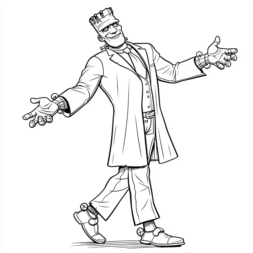 Dibujos de Halloween para colorear | AMIGO FRANKENSTEIN Dibujos de Halloween para colorear | AMIGO FRANKENSTEIN