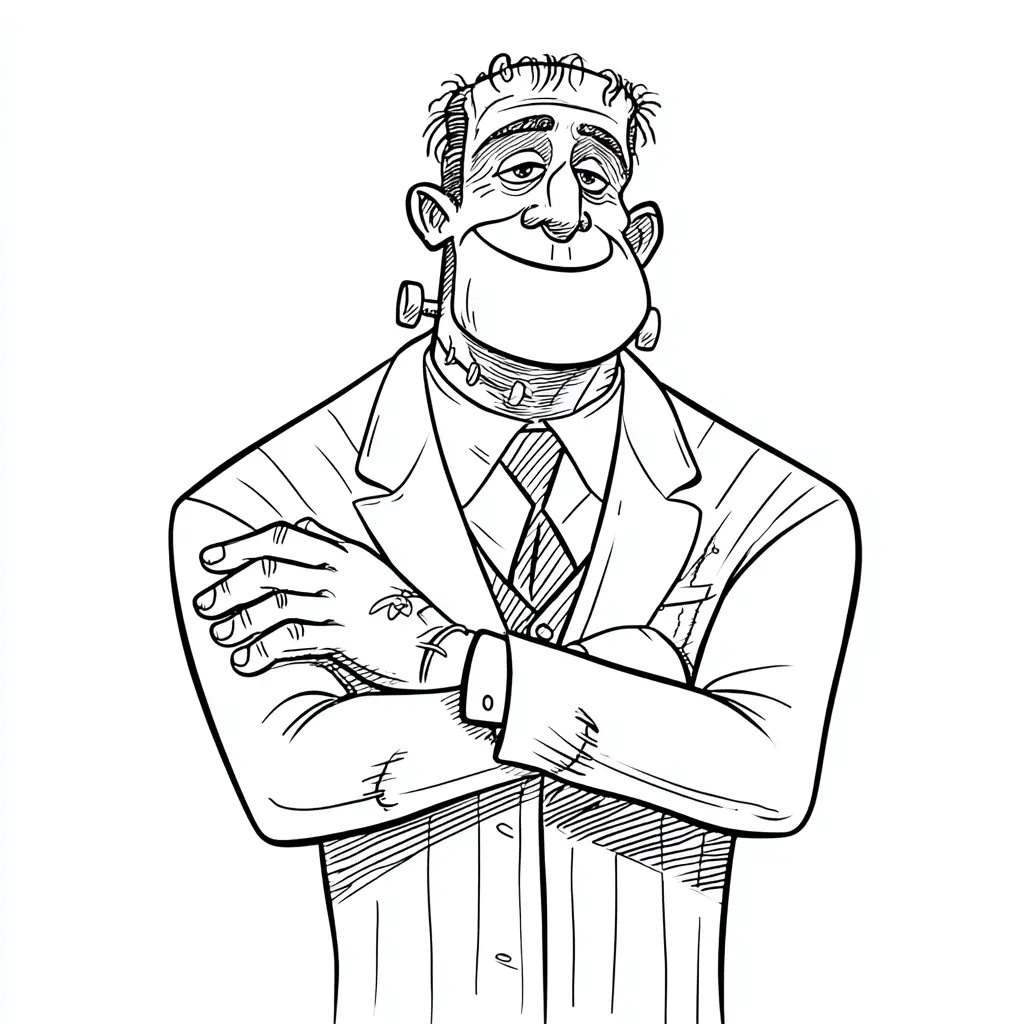 Dibujos de Halloween para colorear | FRANKENSTEIN AMIGABLE Dibujos de Halloween para colorear | FRANKENSTEIN AMIGABLE