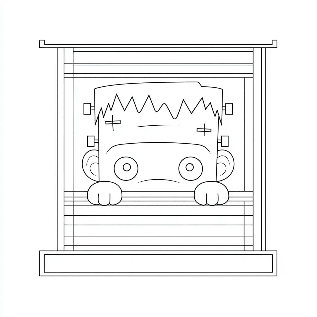 Dibujos de Halloween para colorear | FRANKENSTEIN SENCILLO Dibujos de Halloween para colorear | FRANKENSTEIN SENCILLO