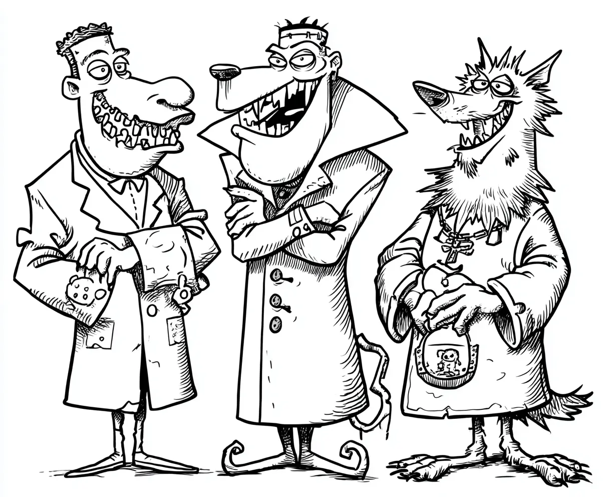 Dibujos de Halloween para colorear | FRANKENSTEIN Y MONSTRUOS CÓMICOS Dibujos de Halloween para colorear | FRANKENSTEIN Y MONSTRUOS CÓMICOS