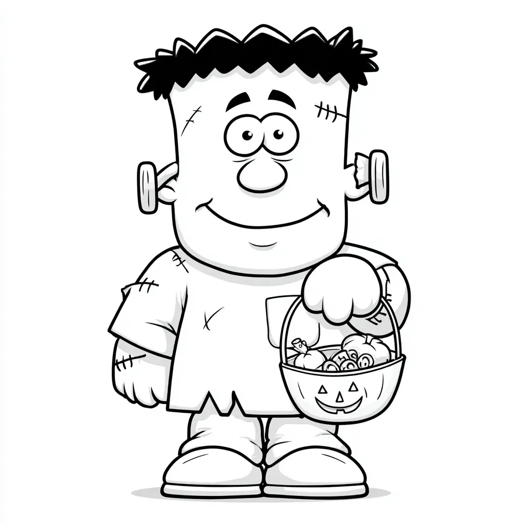Dibujos de Halloween para colorear | FRANKENSTEIN NIÑO Dibujos de Halloween para colorear | FRANKENSTEIN NIÑO
