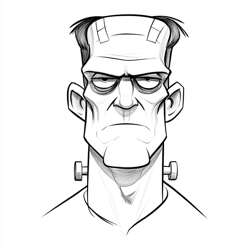 Dibujos de Halloween para colorear | FRANKENSTEIN A LÁPIZ Dibujos de Halloween para colorear | FRANKENSTEIN A LÁPIZ