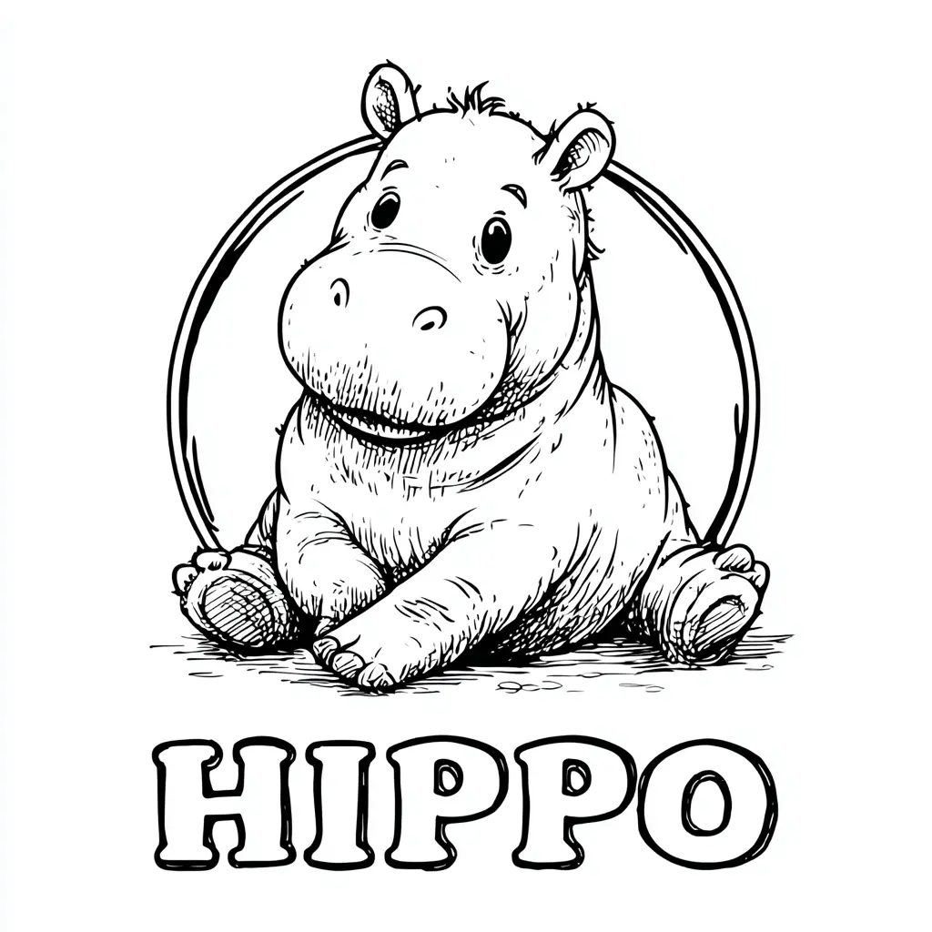 Dibujos de hipopótamos para colorear | HIPOPÓTAMO DE ANUNCIO