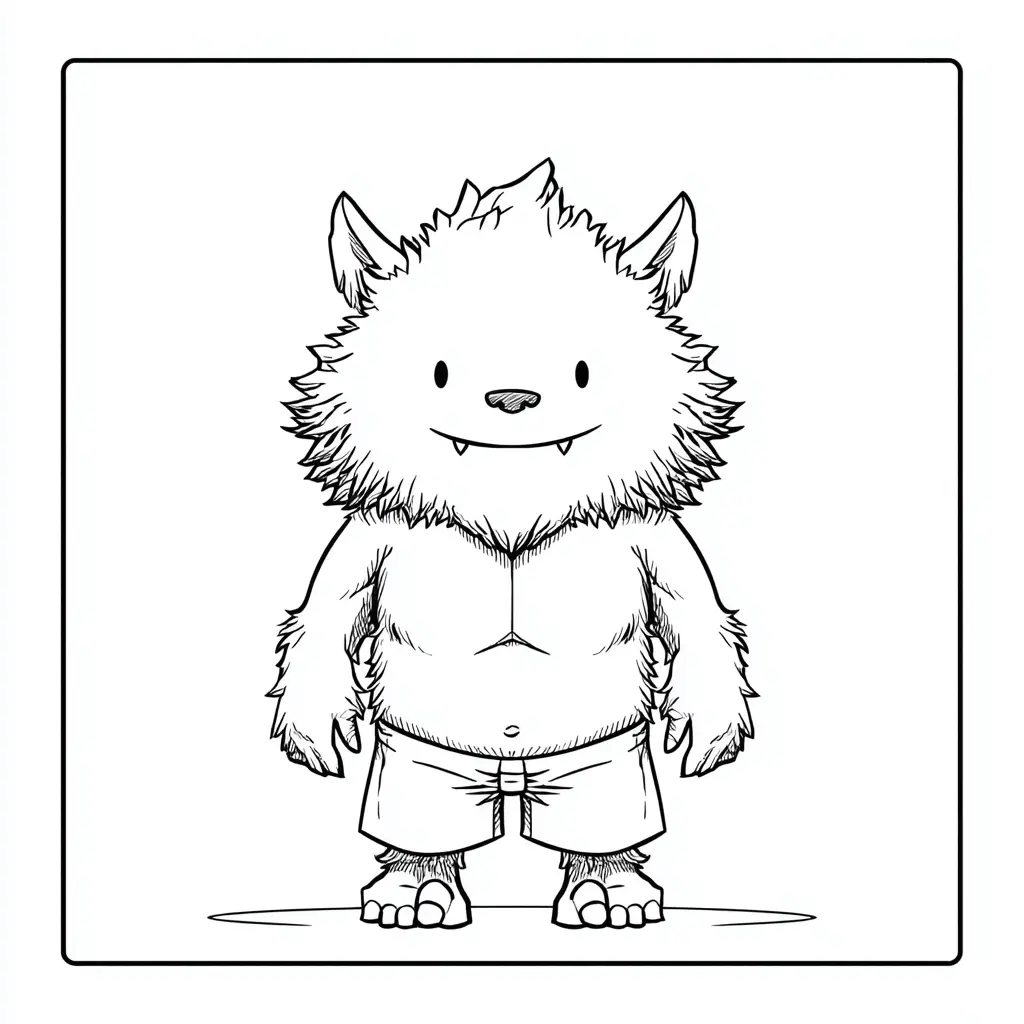 Dibujos de Halloween para colorear | HOMBRE LOBO GRACIOSO Dibujos de Halloween para colorear | HOMBRE LOBO GRACIOSO