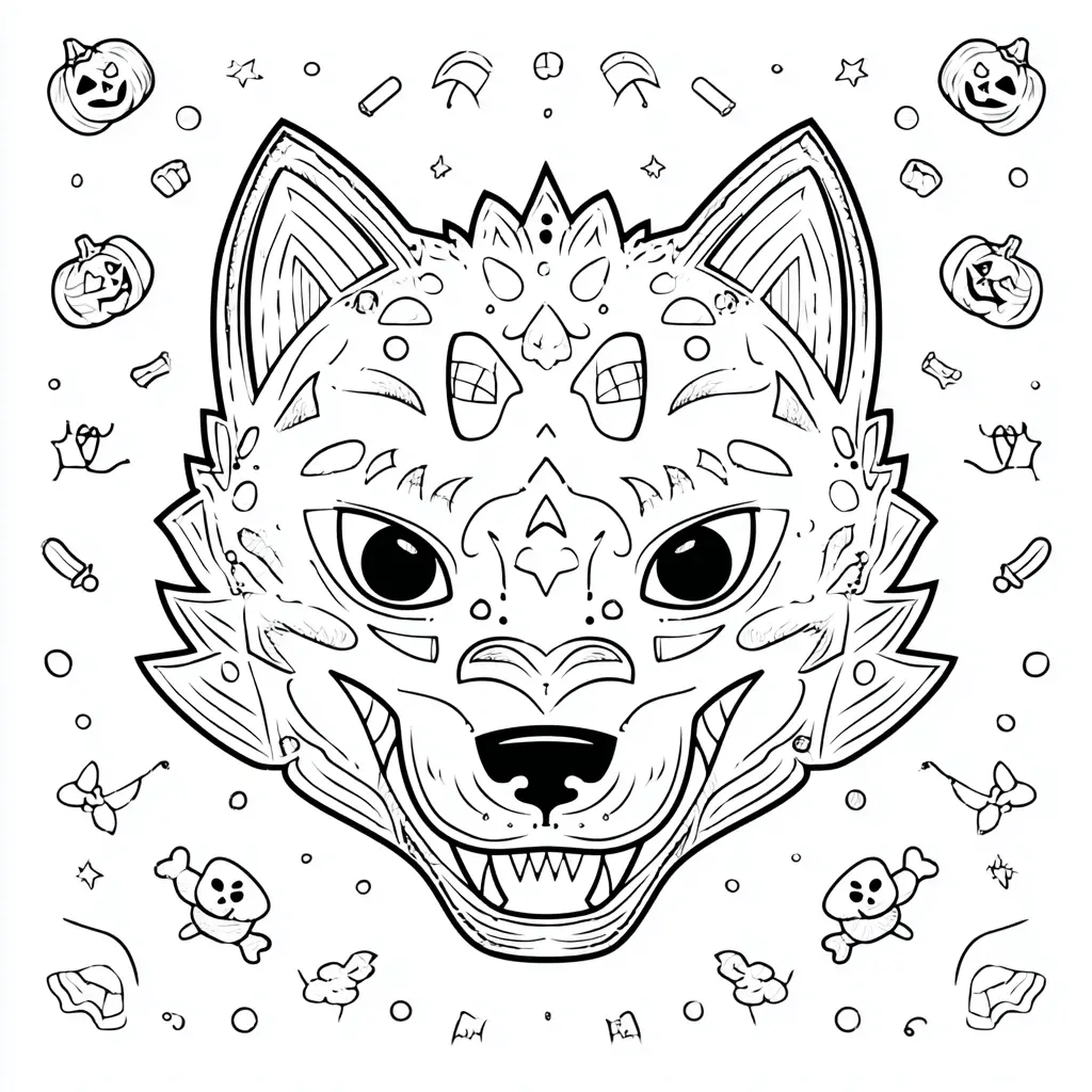 Dibujos de Halloween para colorear | HOMBRE LOBO DE CALABAZAS Dibujos de Halloween para colorear | HOMBRE LOBO DE CALABAZAS