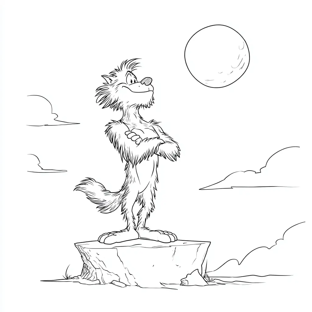 Dibujos de Halloween para colorear | HOMBRE LOBO PLÁCIDO Dibujos de Halloween para colorear | HOMBRE LOBO PLÁCIDO