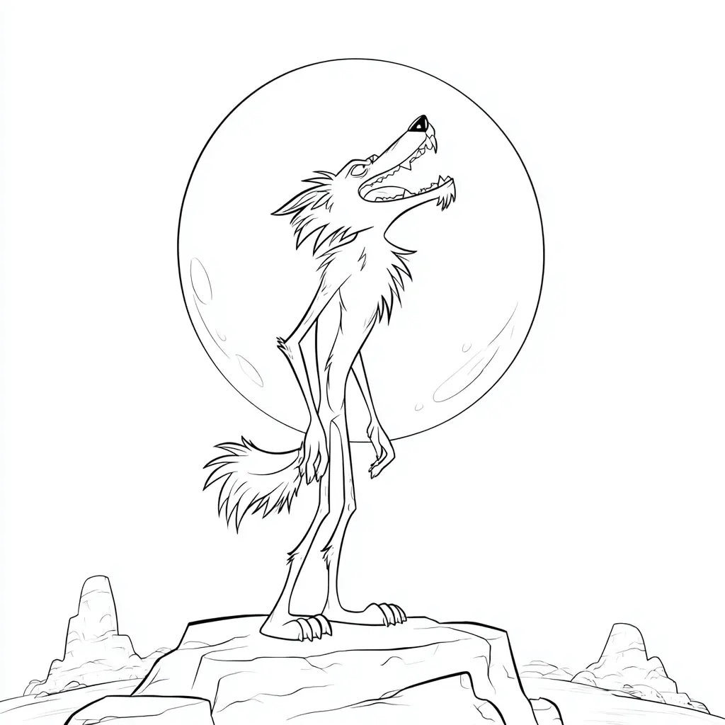 Dibujos de Halloween para colorear | HOMBRE LOBO EN LA CIMA Dibujos de Halloween para colorear | HOMBRE LOBO EN LA CIMA