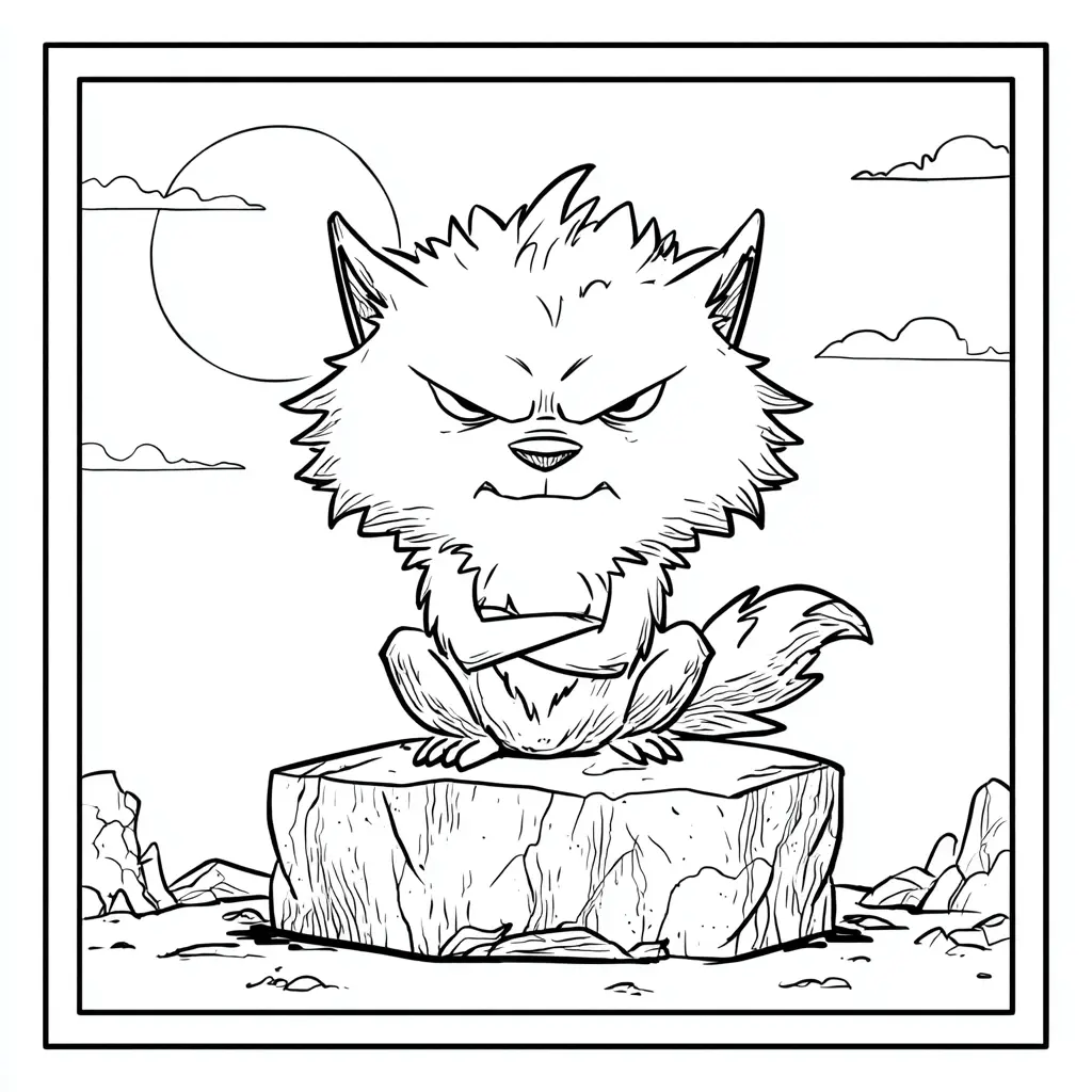 Dibujos de Halloween para colorear | HOMBRE LOBO ENOJADO Dibujos de Halloween para colorear | HOMBRE LOBO ENOJADO