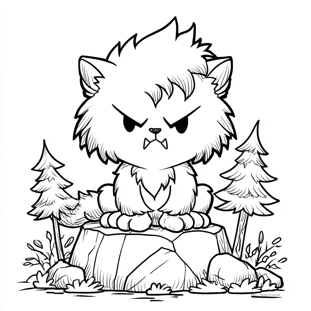 Dibujos de Halloween para colorear | HOMBRE LOBO KAWAII Dibujos de Halloween para colorear | HOMBRE LOBO KAWAII