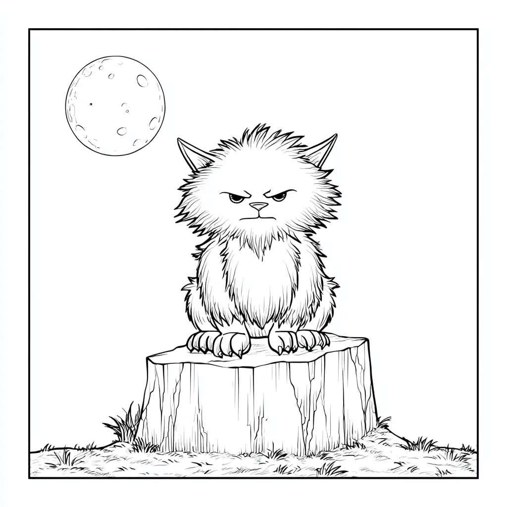 Dibujos de Halloween para colorear | HOMBRE LOBO BAJO LA LUNA Dibujos de Halloween para colorear | HOMBRE LOBO BAJO LA LUNA