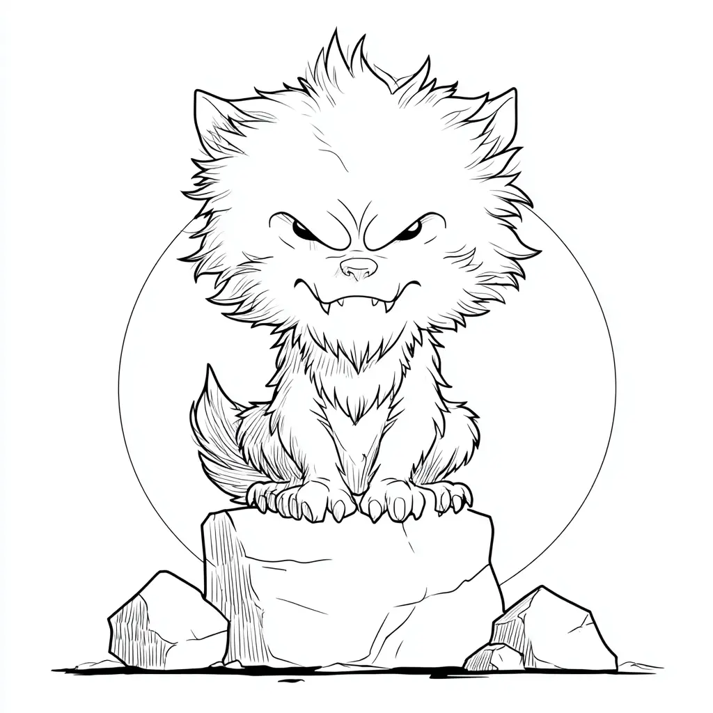 Dibujos de Halloween para colorear | HOMBRE LOBO EN LA ROCA Dibujos de Halloween para colorear | HOMBRE LOBO EN LA ROCA