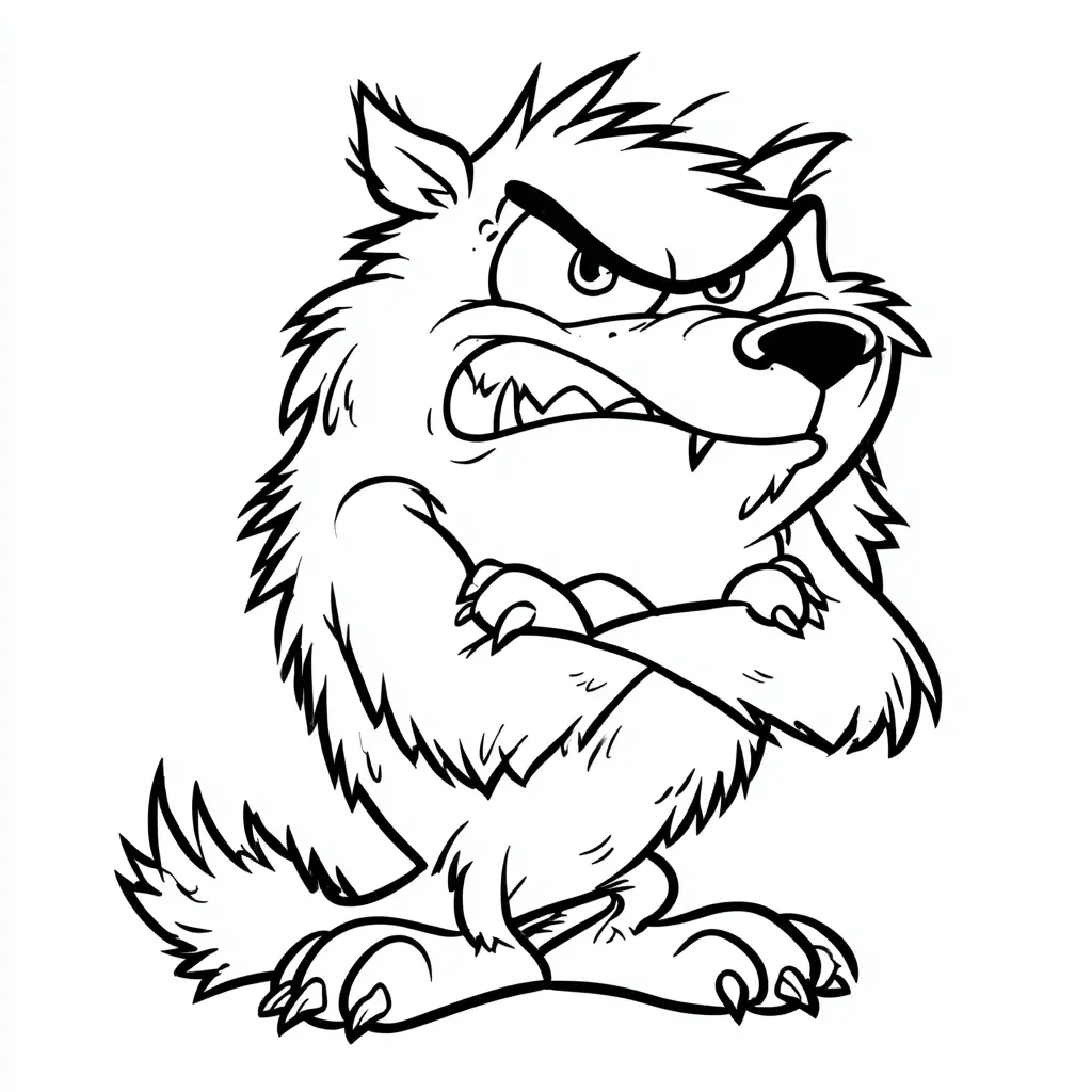 Dibujos de Halloween para colorear | CARICATURA DE HOMBRE LOBO Dibujos de Halloween para colorear | CARICATURA DE HOMBRE LOBO