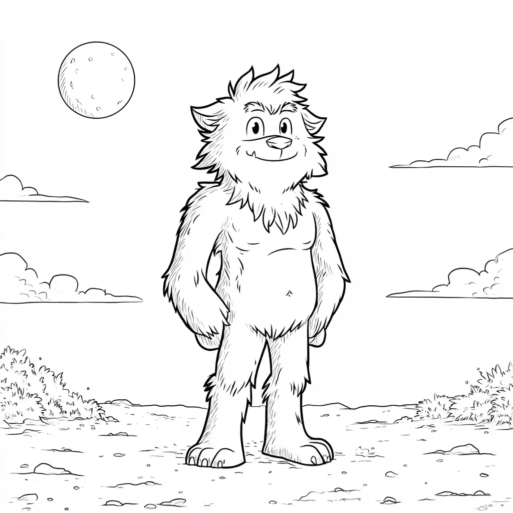 Dibujos de Halloween para colorear | HOMBRE LOBO ADORABLE Dibujos de Halloween para colorear | HOMBRE LOBO ADORABLE