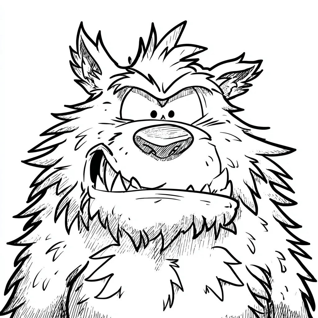 Dibujos de Halloween para colorear | HOMBRE LOBO CARICATURESCO Dibujos de Halloween para colorear | HOMBRE LOBO CARICATURESCO