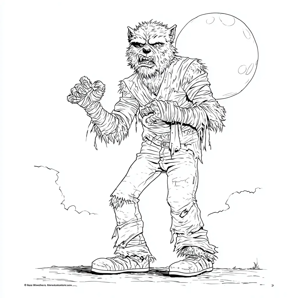 Dibujos de Halloween para colorear | HOMBRE LOBO CÓMIC Dibujos de Halloween para colorear | HOMBRE LOBO CÓMIC