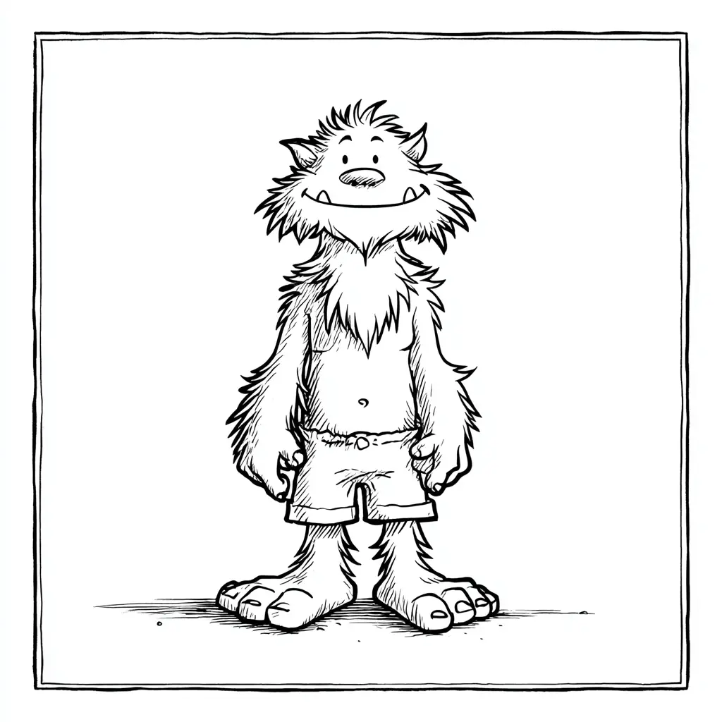 Dibujos de Halloween para colorear | HOMBRE LOBO SIMPÁTICO Dibujos de Halloween para colorear | HOMBRE LOBO SIMPÁTICO