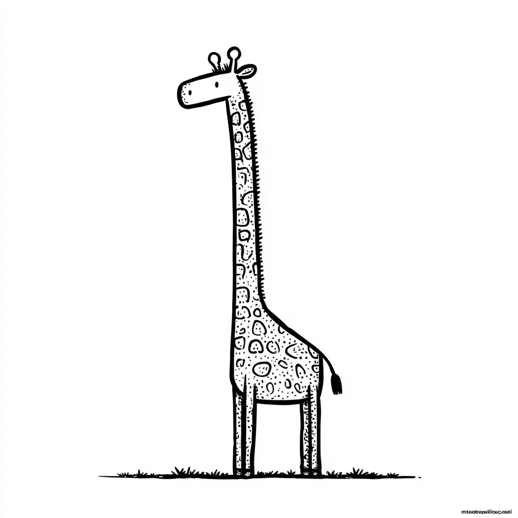 Dibujos de jirafas para colorear | JIRAFA ESTILIZADA | Minenito