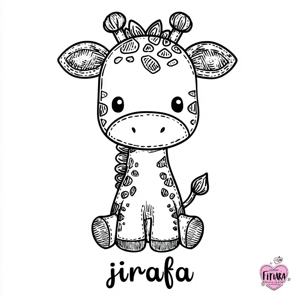 Dibujos de jirafas para colorear | JIRAFA BONITA | Minenito