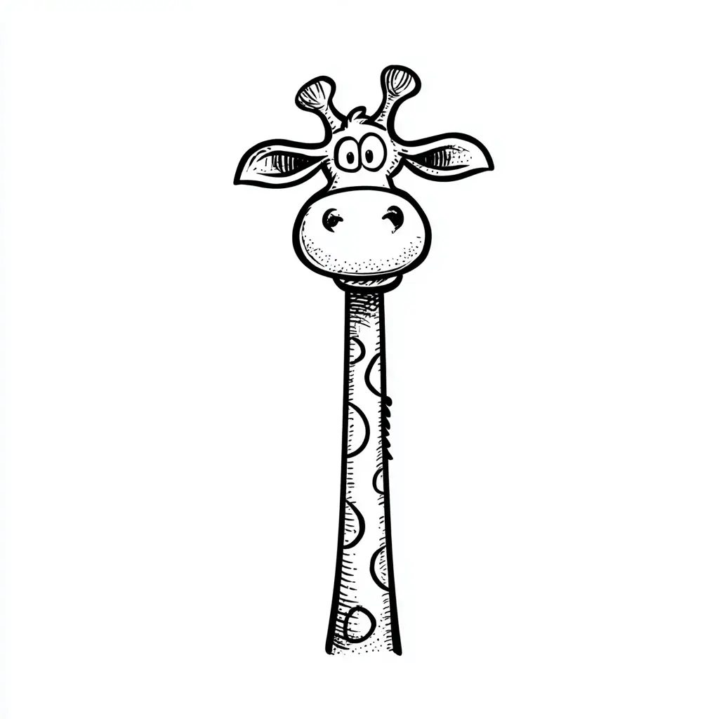 Dibujos de jirafas para colorear | JIRAFA DE CUELLO LARGO | Minenito