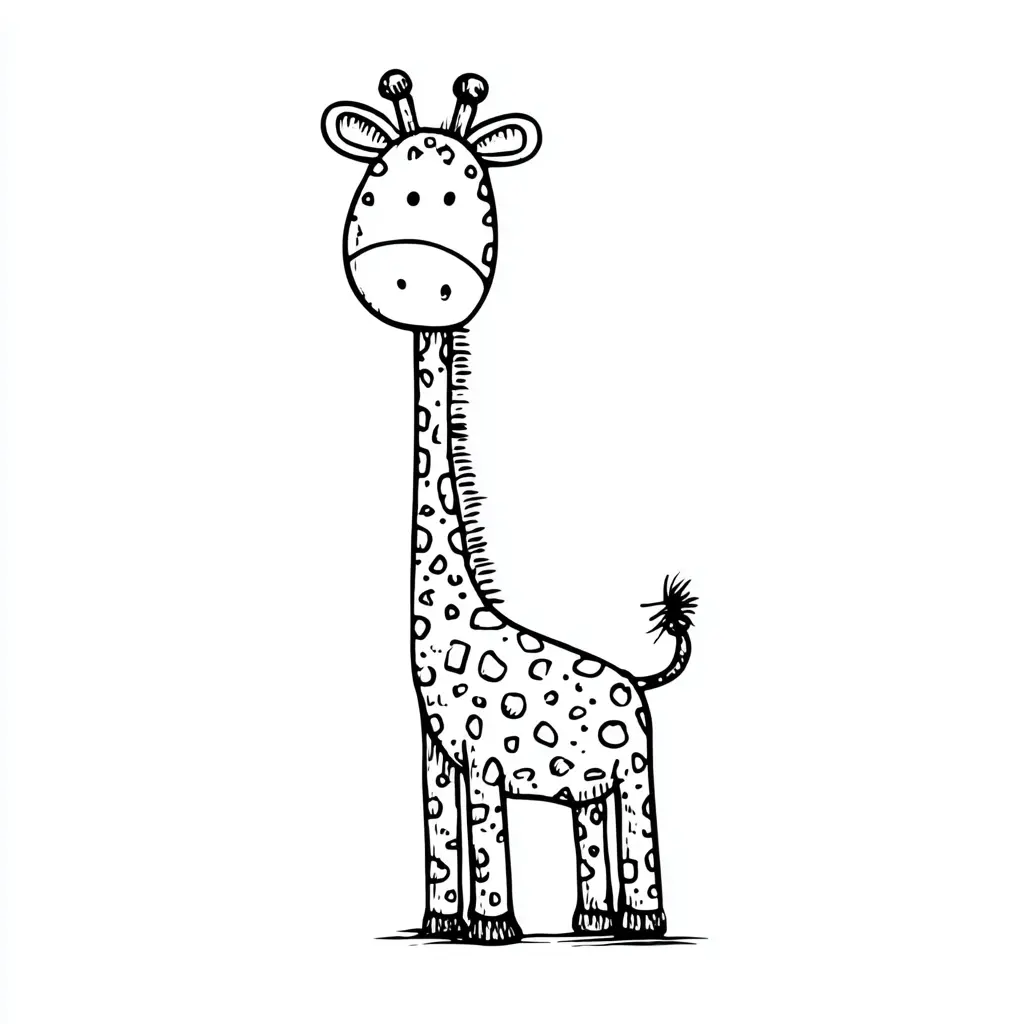 Dibujos de jirafas para colorear | LA JIRAFA MÁS DULCE | Minenito