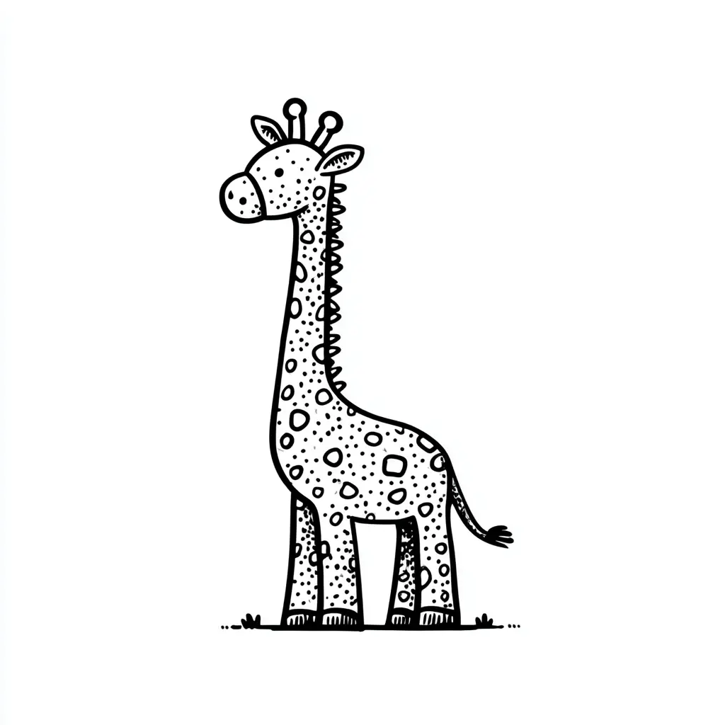 Dibujos de jirafas para colorear | JIRAFA INFANTIL | Minenito