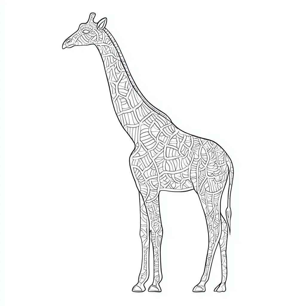 Dibujos de jirafas para colorear | JIRAFA CON ARTE | Minenito