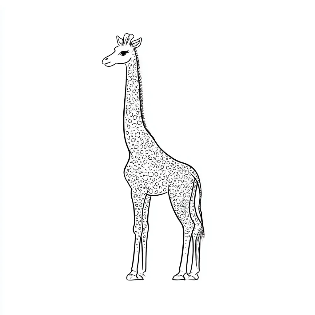 Dibujos de jirafas para colorear | JIRAFA BELLA | Minenito