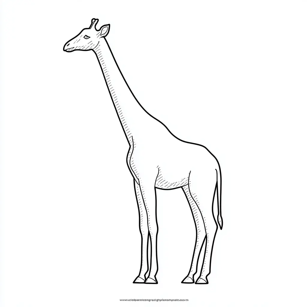 Dibujos de jirafas para colorear | SILUETA DE JIRAFA | Minenito