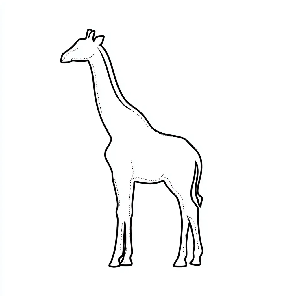 Dibujos de jirafas para colorear | JIRAFA BLANCA | Minenito