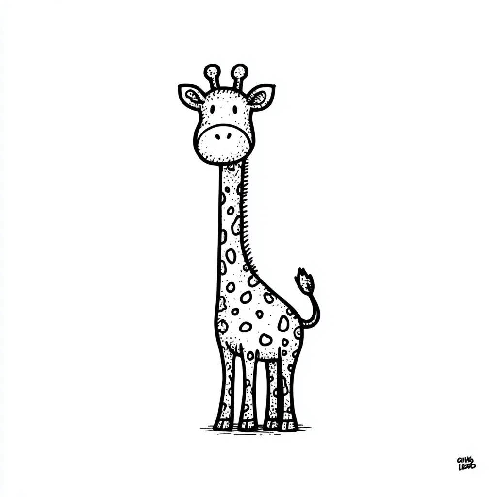 Dibujos de jirafas para colorear | LA JIRAFA TÍMIDA | Minenito