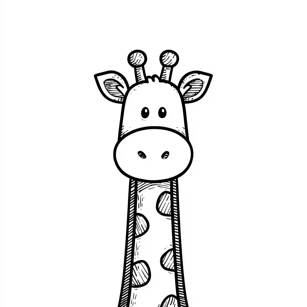 Dibujos de jirafas para colorear | CUELLO DE JIRAFA | Minenito