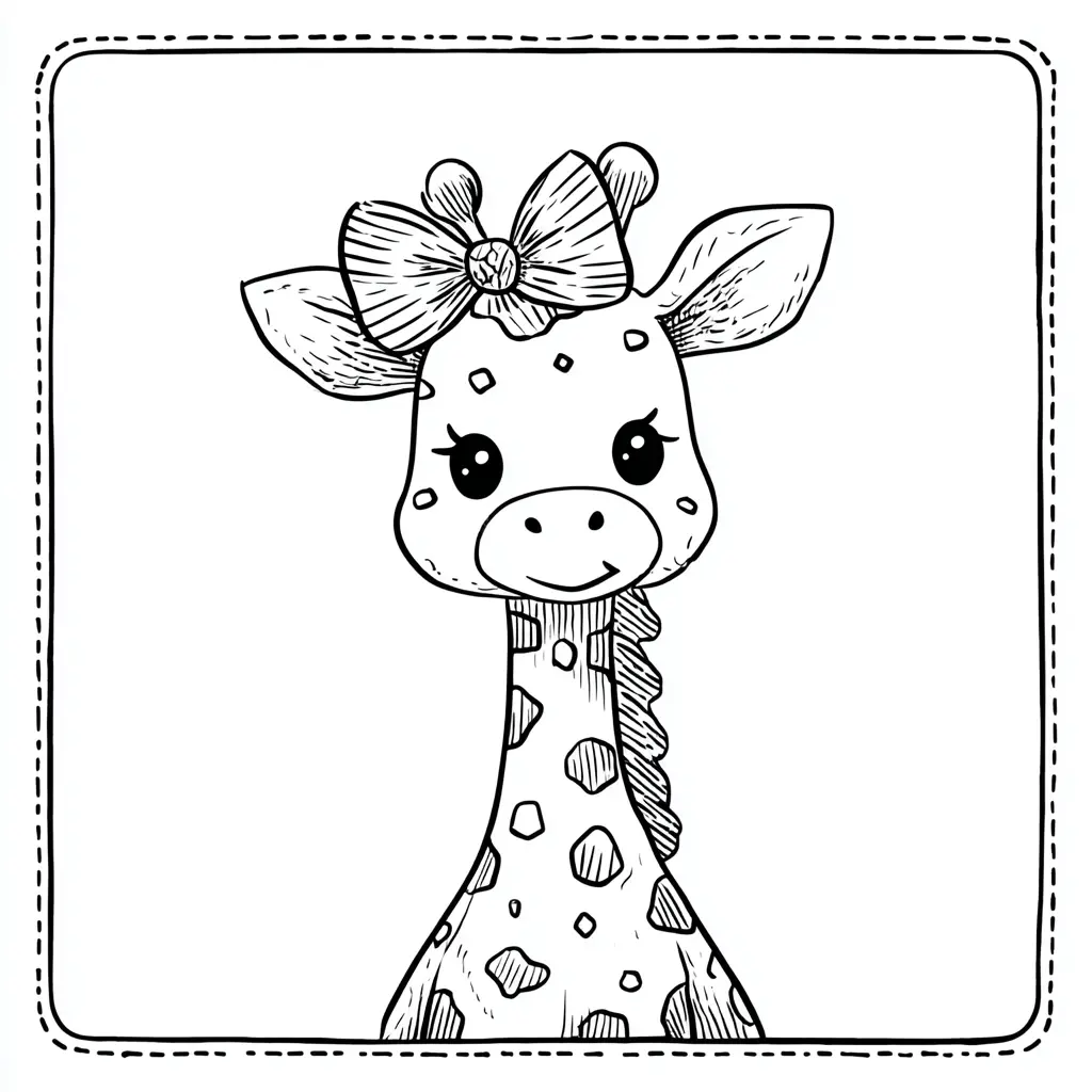 Dibujos de jirafas para colorear | RETRATO DE JIRAFA | Minenito