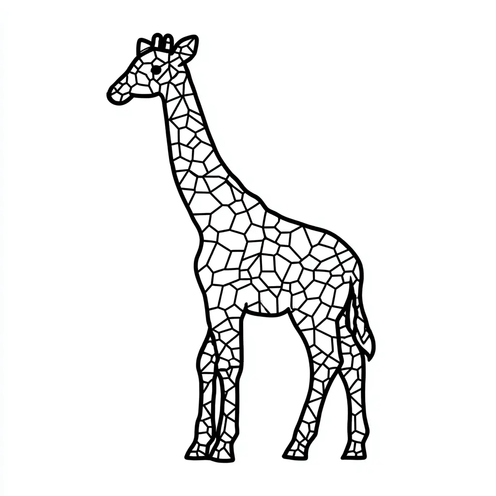 Dibujos de jirafas para colorear | JIRAFA DE DECORACIÓN | Minenito