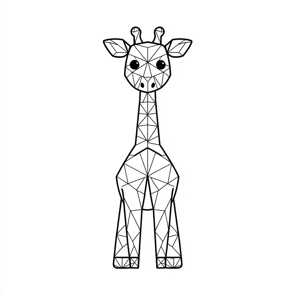 Dibujos de jirafas para colorear | JIRAFA CON ESTILO FUTURISTA | Minenito