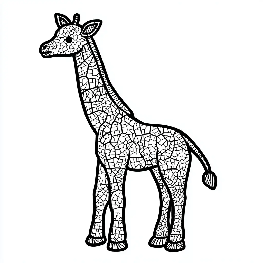 Dibujos de jirafas para colorear | JIRAFA DECORATIVA | Minenito