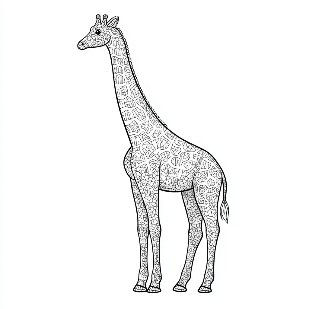 Dibujos de jirafas para colorear | JIRAFA CON ARTE | Minenito