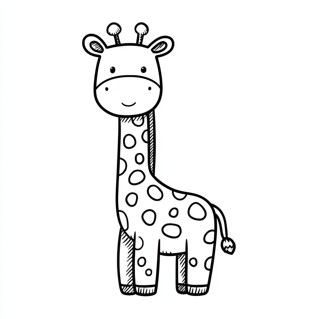 Dibujos de jirafas para colorear | JIRAFA SIMPÁTICA | Minenito
