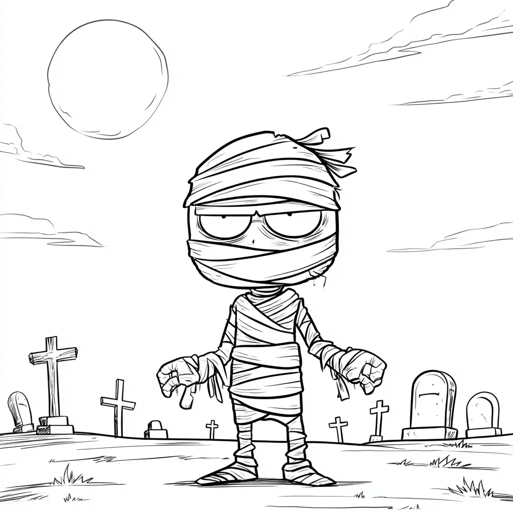 Dibujos de Halloween para colorear | MOMIA SERENA Dibujos de Halloween para colorear | MOMIA SERENA