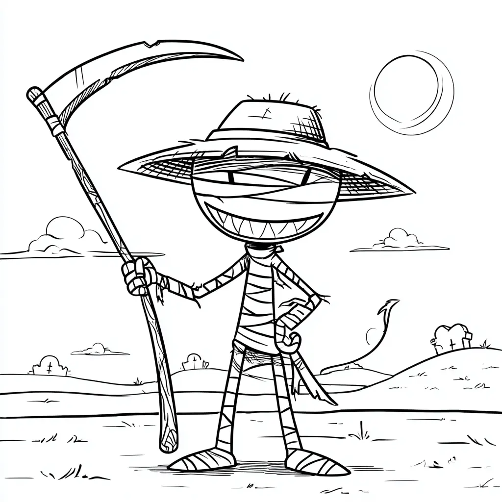 Dibujos de Halloween para colorear | MOMIA DEL CAMPO Dibujos de Halloween para colorear | MOMIA DEL CAMPO