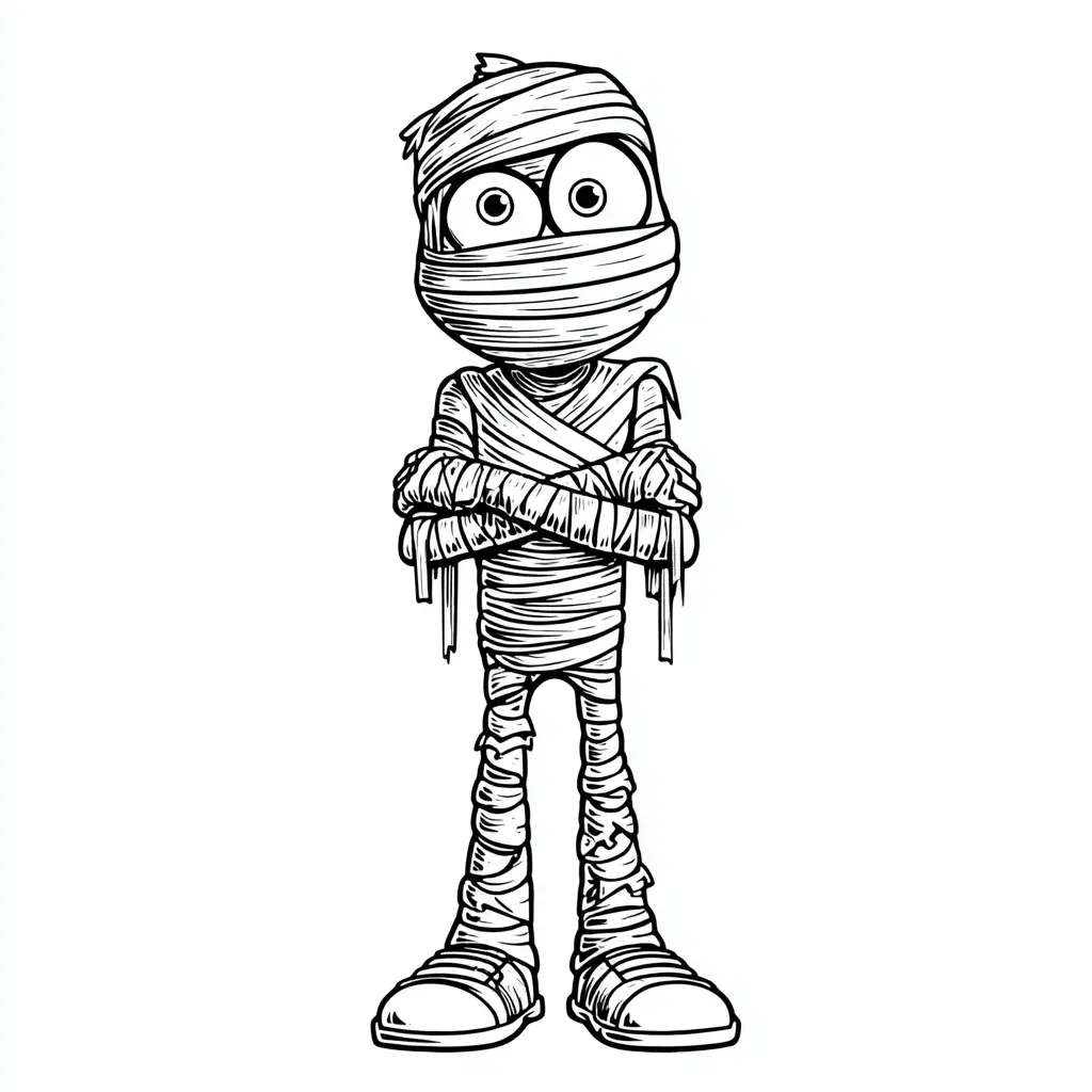 Dibujos de Halloween para colorear | MOMIA DE OJOS GRANDES Dibujos de Halloween para colorear | MOMIA DE OJOS GRANDES