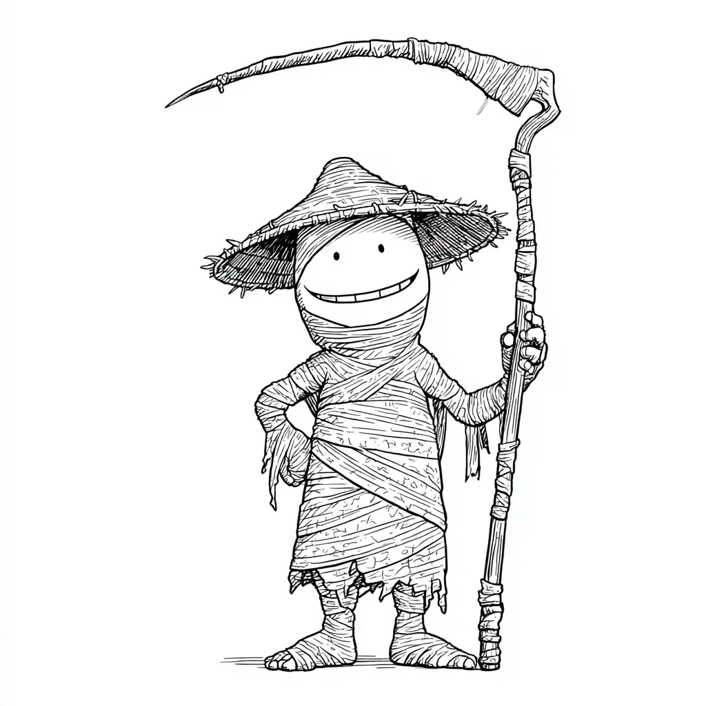 Dibujos de Halloween para colorear | MOMIA GRANJERA Dibujos de Halloween para colorear | MOMIA GRANJERA