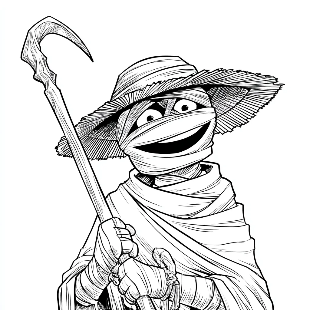 Dibujos de Halloween para colorear | MOMIA DEL ARADO Dibujos de Halloween para colorear | MOMIA DEL ARADO