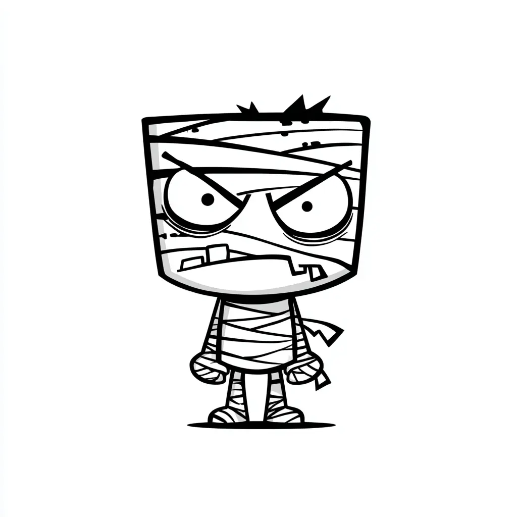 Dibujos de Halloween para colorear | MOMIA GRUÑONA Dibujos de Halloween para colorear | MOMIA GRUÑONA