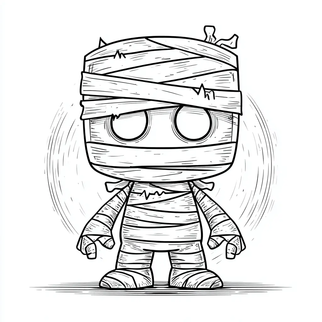 Dibujos de Halloween para colorear | MOMIA SIN OJOS Dibujos de Halloween para colorear | MOMIA SIN OJOS