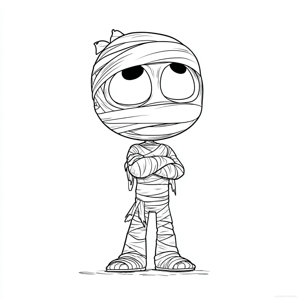 Dibujos de Halloween para colorear | MOMIA PEQUEÑA Dibujos de Halloween para colorear | MOMIA PEQUEÑA