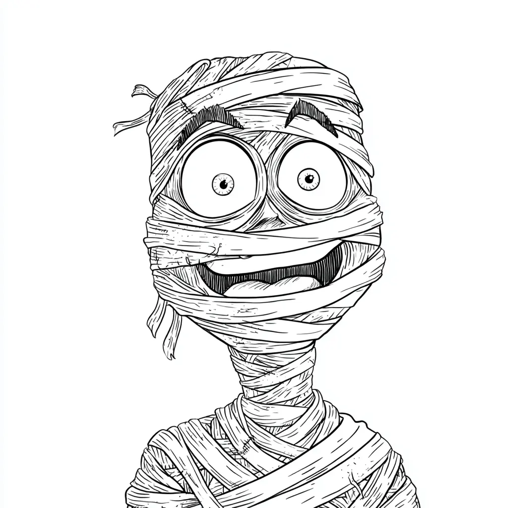 Dibujos de Halloween para colorear | MOMIA CON CARA SORPRESA Dibujos de Halloween para colorear | MOMIA CON CARA SORPRESA