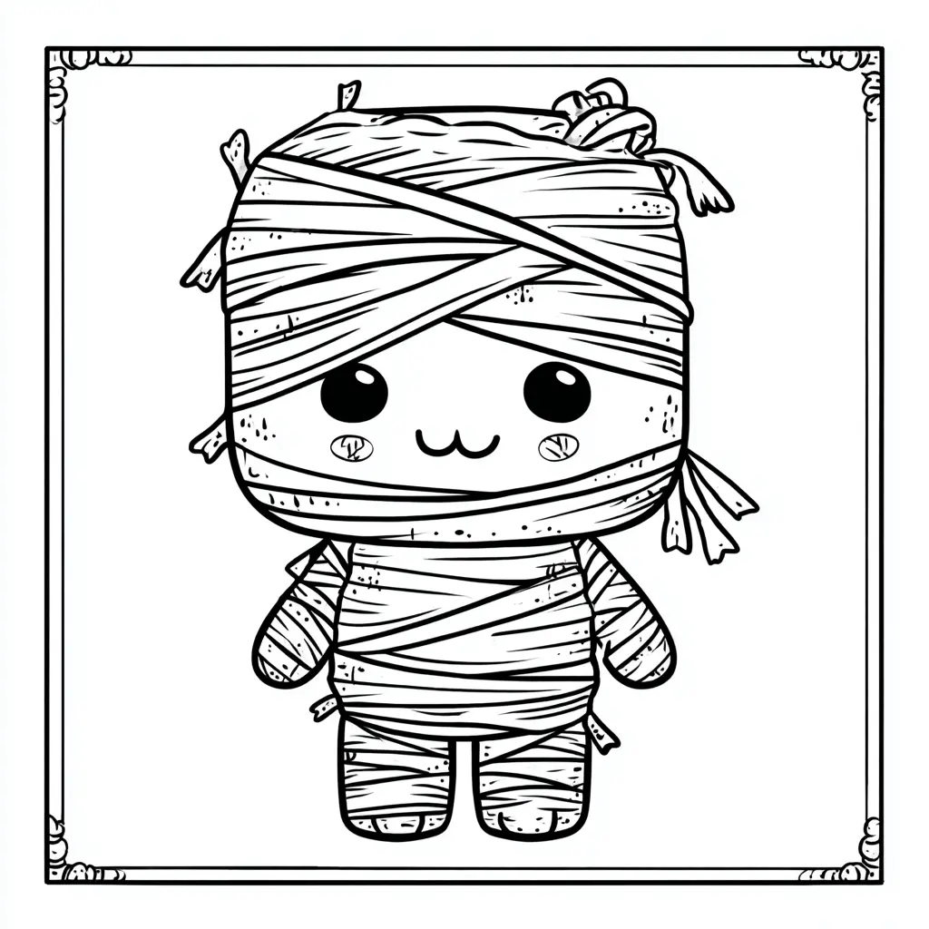 Dibujos de Halloween para colorear | PEQUEÑA MOMIA KAWAII Dibujos de Halloween para colorear | PEQUEÑA MOMIA KAWAII