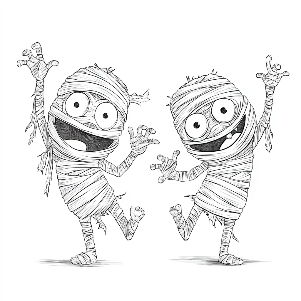 Dibujos de Halloween para colorear | MOMIAS DIVERTIDAS Dibujos de Halloween para colorear | MOMIAS DIVERTIDAS