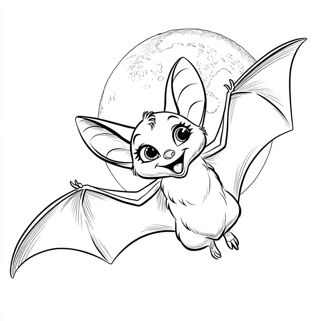 Dibujos de Halloween para colorear | MURCIÉLAGO HEMBRA FELIZ Dibujos de Halloween para colorear | MURCIÉLAGO HEMBRA FELIZ